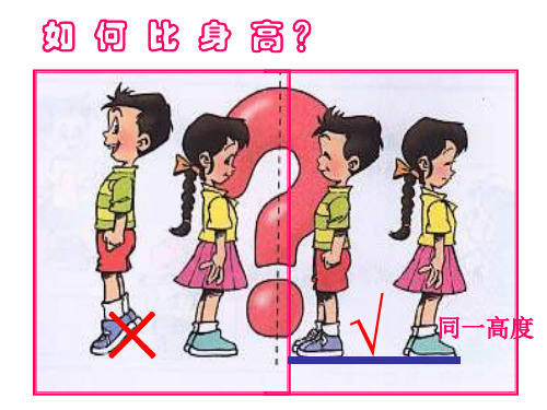 一年级数学上册比高矮长短课件(PPT)3-2