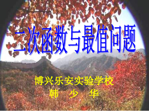 二次函数与最优化问题PPT课件