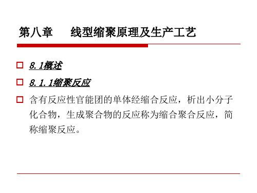 聚合物合成工艺-第8章