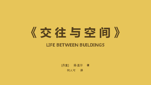 《交往与空间》文献汇报