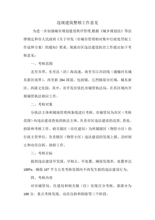 违规建筑整顿工作意见.doc