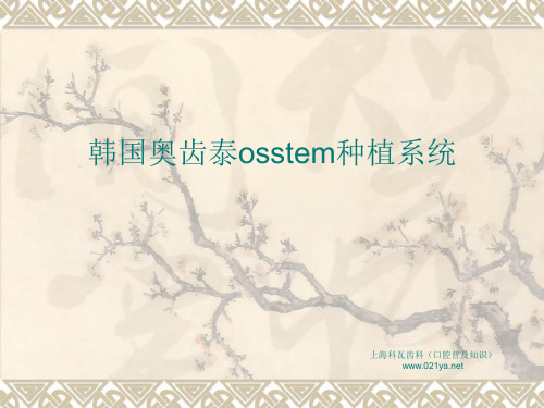 韩国奥齿泰osstem种植系统