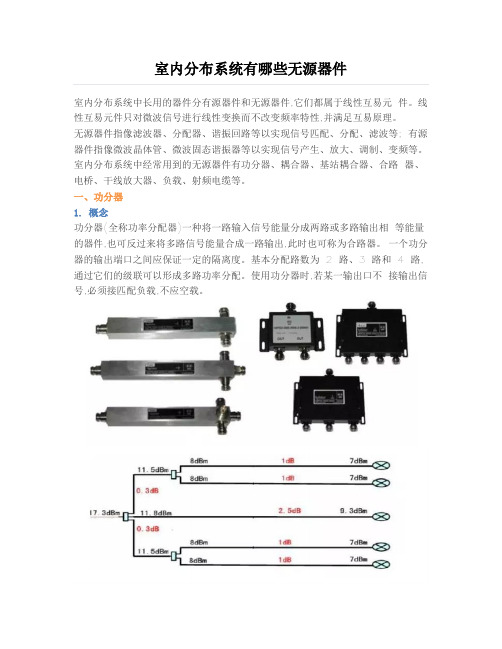 室内分布系统有哪些无源器件
