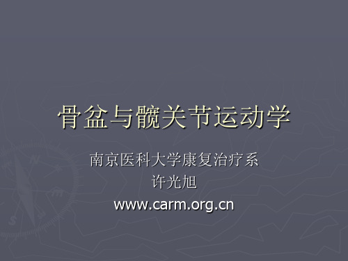 骨盆与髋关节运动学PPT课件