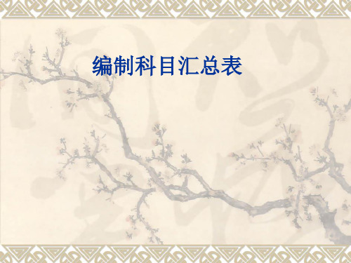 T形账-科目汇总