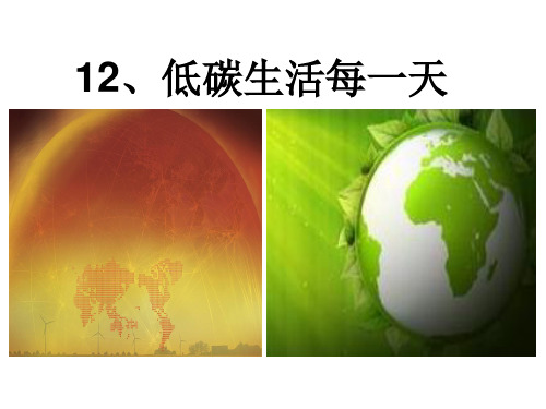 人教部编版四年级道德与法治上册课件：12、低碳生活每一天(第一课时)