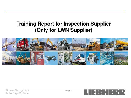 Training report for inspection supplier (Only for LWN Supplier)- update-20140923