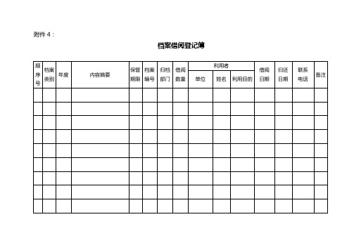 【财务管理表格】会计档案管理系列表格