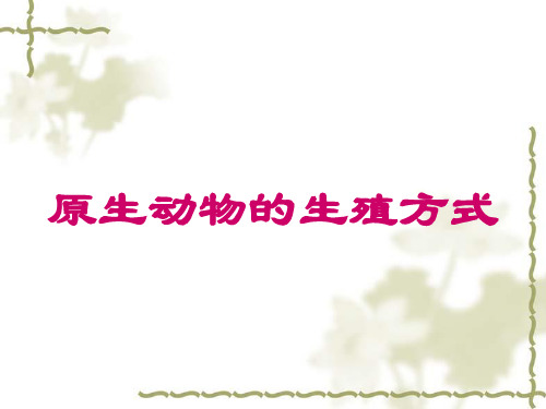 原生动物的生殖方式.