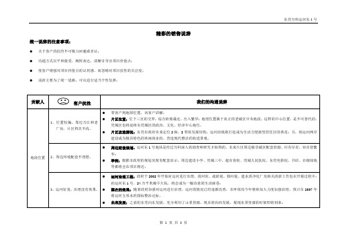 销售抗性说辞