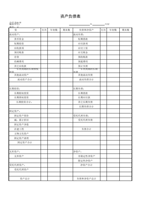 excel模版资产负债表 (10)