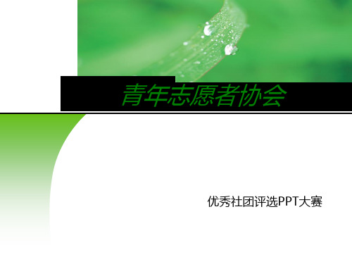 青年志愿者社团评优PPT