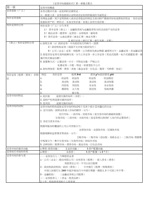 《证券市场基础知识》第一章重点要点.doc