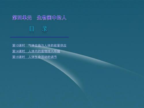 2012年2月中考生物一轮复习 七年级下册 3生物圈中的人精品课件 苏教版