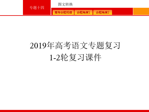 2019年高考语文专题复习课件-专题十四图文转换PPT课件