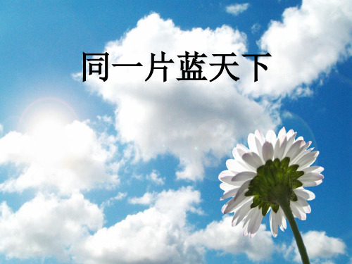 同一片蓝天下——班会课ppt