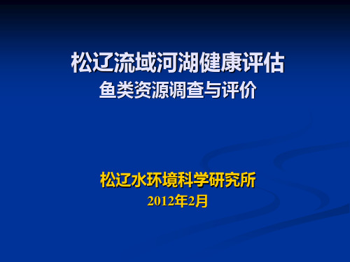 松辽流域河湖健康评估