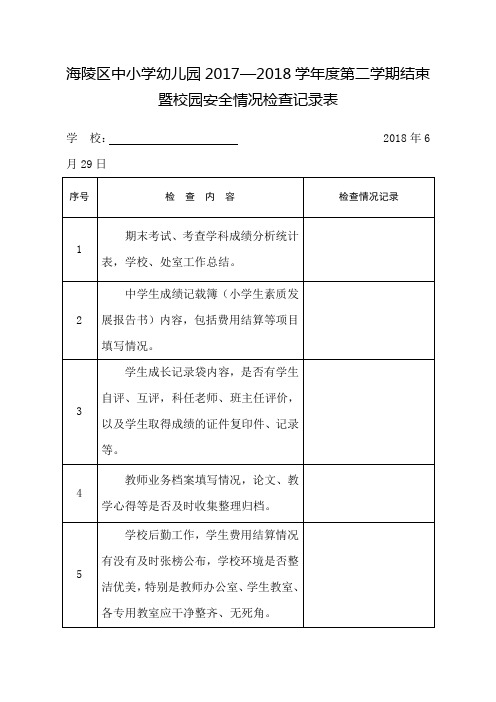 海陵区中小学幼儿园2017—2018学年度第二学期结束暨校园