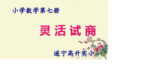 灵活试商