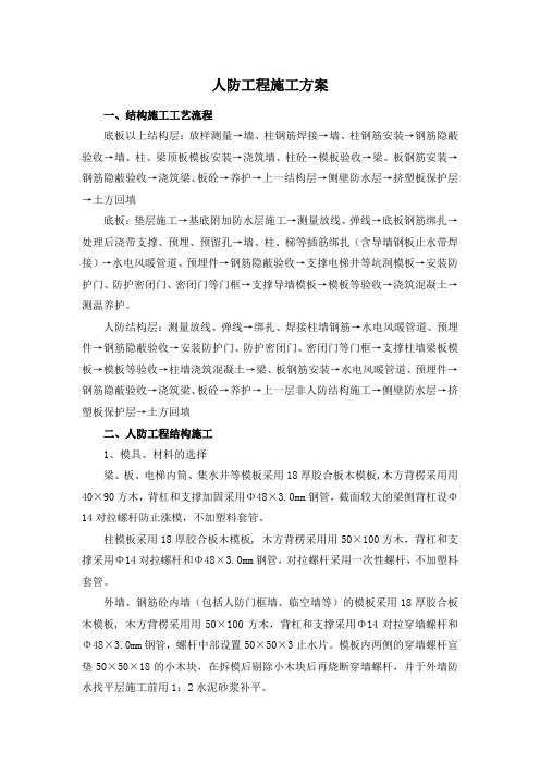 人防工程施工方案