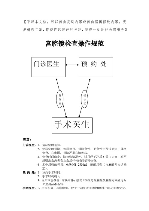 宫腔镜检查操作规范