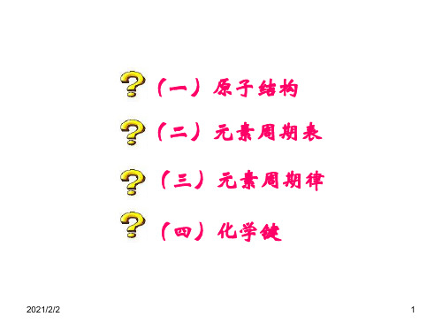 【最新】一原子结构教学课件