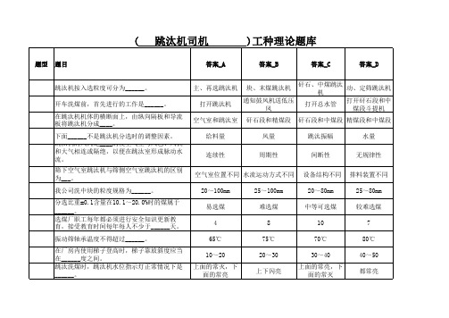 跳汰选煤工