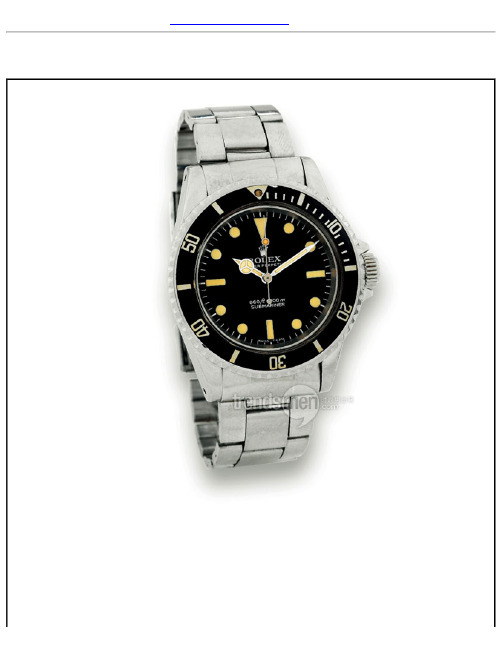 Rolex-1977年的劳力士潜航者系列腕表 表盘字体翻写