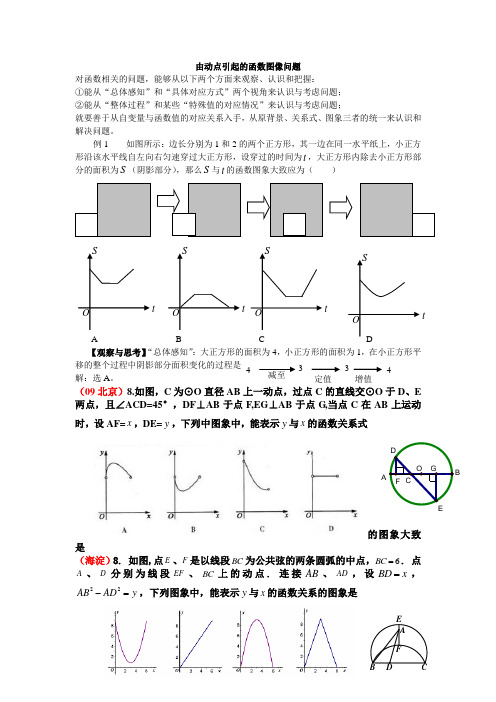 由动点引起的函数问题