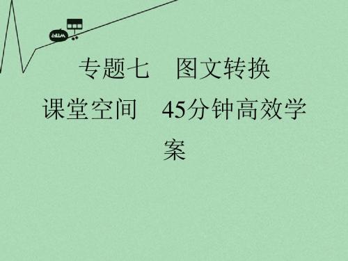 【考前15天每天必练】《名师一号》高考语文三轮总复习 七图文转换重点专题突破课件