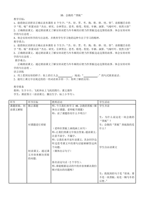 35会跑的黑板