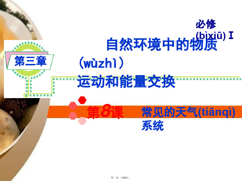 高考地理一轮总复习 第3章第8课 常见的天气系统课件 新人教版必修1