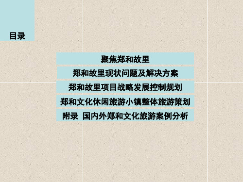 昆明市晋宁县郑和故里文化休闲旅游小镇项目市场研究及整体旅游策划设计方案