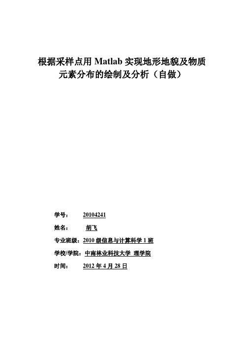 Matlab画地形图
