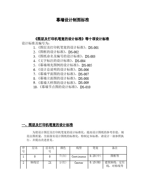 幕墙设计制图标准