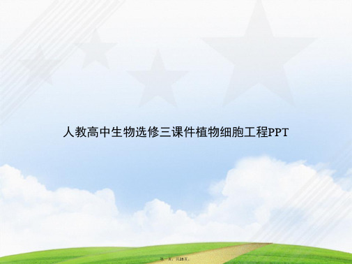 人教高中生物选修三植物细胞工程讲课文档