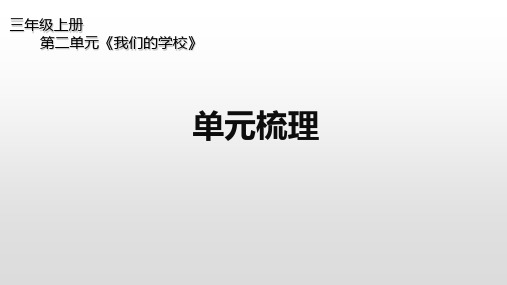 三年级上册道德与法治_《我们的学校》单元梳理部编版(11张)精品课件