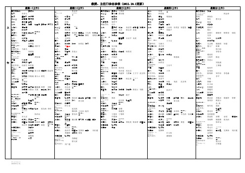 中山一院新出诊表