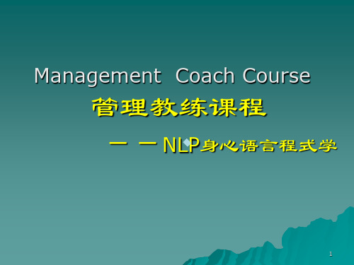 NLP身心语言程式学