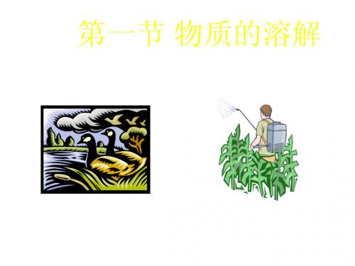 第六章 第一节 物质的溶解