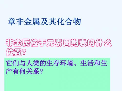 2018年高中化学 专题3 丰富多彩的生活材料 第二单元 功能各异的无机非金属材料课件5 苏教版选修1
