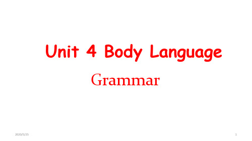 人教高中英语必修4unit4grammar(共30张ppt)