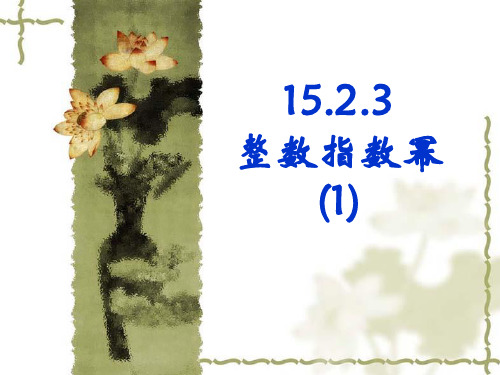人教版八年级数学上册课件：15.2.3--整数指数幂(1)(共22张PPT)