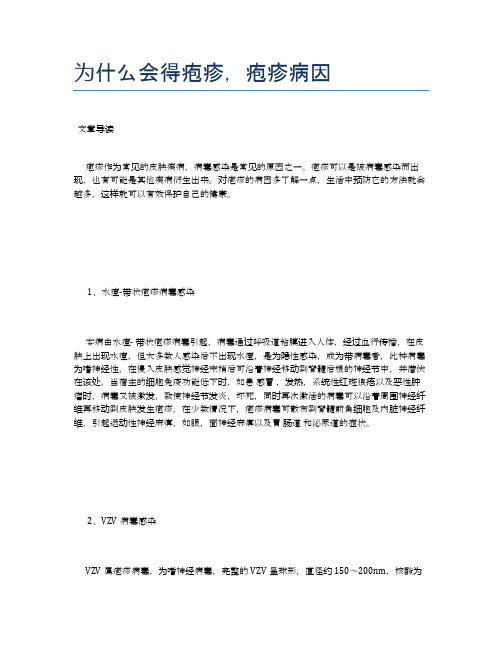 为什么会得疱疹,疱疹病因【养生小知识】