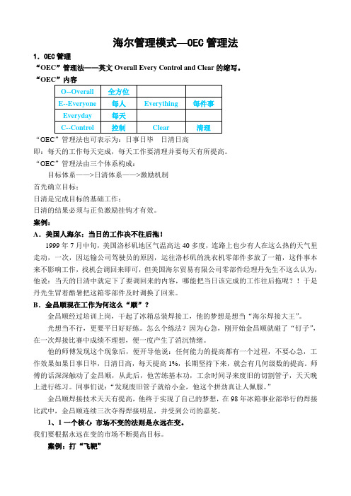 海尔管理经验
