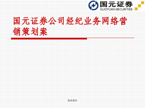 证券公司经纪业务网络营销策划案