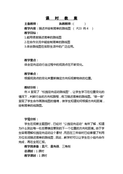 描述并绘制简单的路线图
