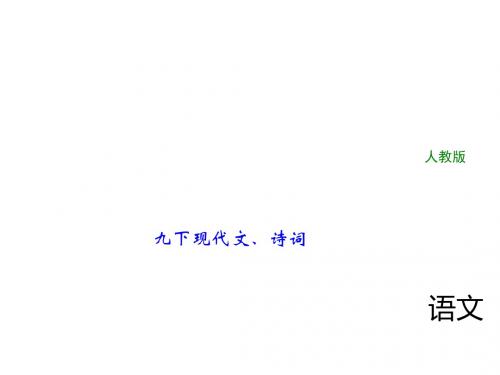 2018年中考语文(人教版,通用版)总复习课件：第一部分 教材知识梳理 九下现代文、诗词 (共20张