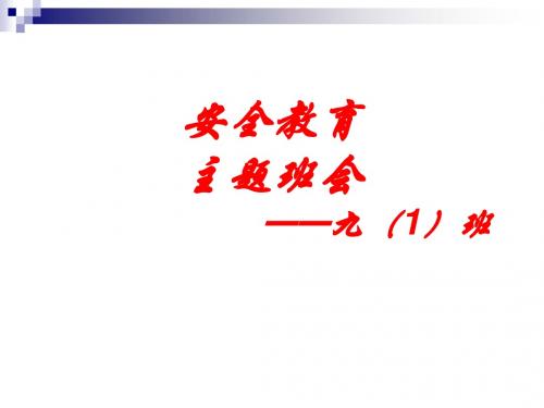 安全教育主题班会——九(1)班