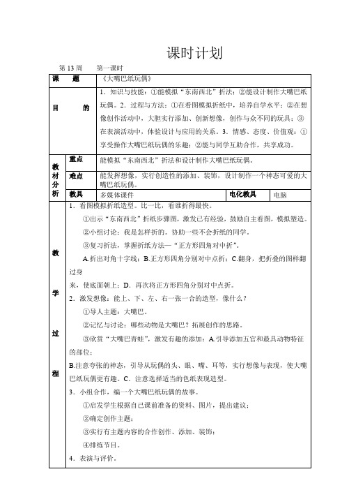 13.大嘴巴纸玩偶